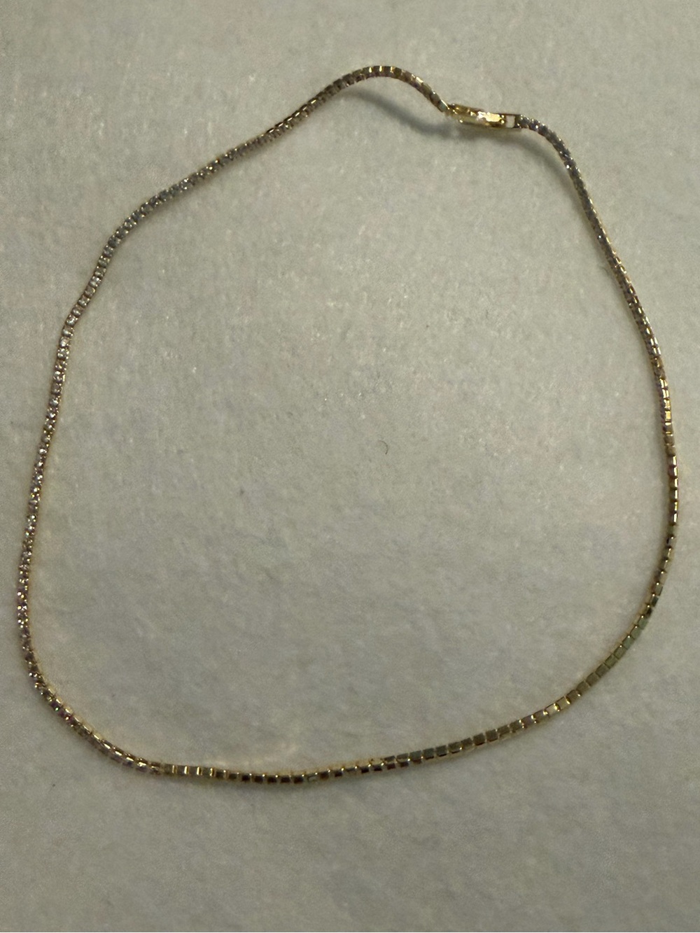 Classic Gold-Tone Box Chain Necklace - Women 16 inch length